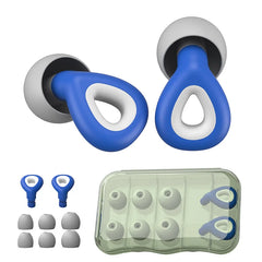 Blue Flexible Silicone Noise Reducing Earplugs