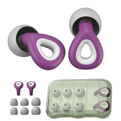 Purple Flexible Silicone Noise Reducing Earplugs