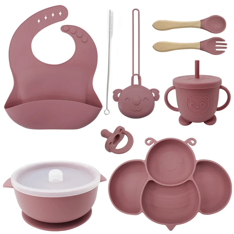 9-piece Silicone Baby Utensils | Best Baby Feeding Set
