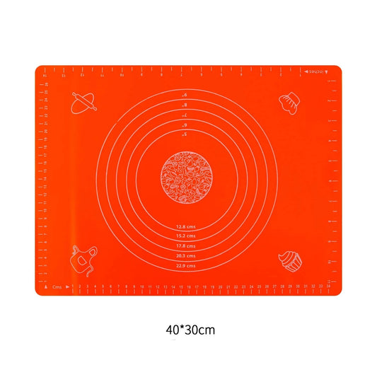 orange Silicone Rolling Mats for Baking