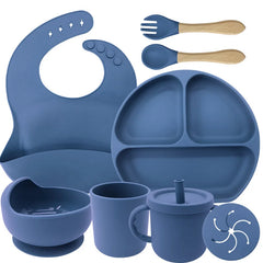 8-piece Silicone Baby Meal Set | Baby Utensils