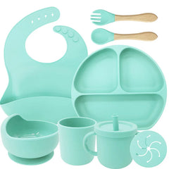 8-piece Silicone Baby Meal Set | Baby Utensils