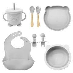 8-piece Silicone Baby Feeding Set | Prefect for Baby Feeding