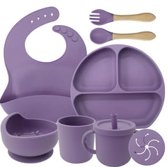 8-piece Silicone Baby Meal Set | Baby Utensils