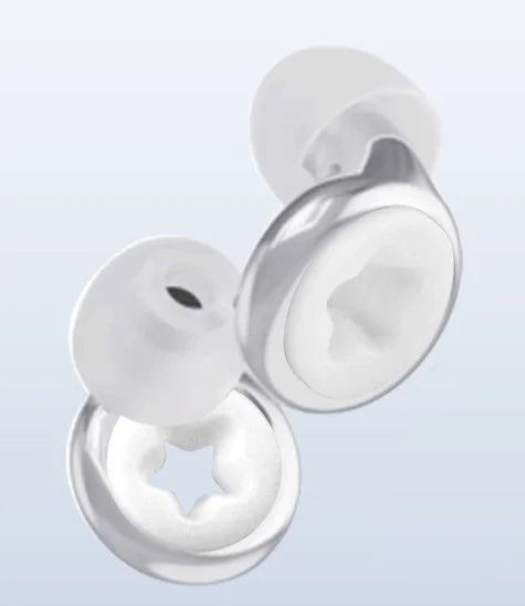 White Five Star Design Silicone Earplugs | Noise Reducing Earplugs