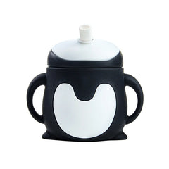 Black Cartoon Shaped Silicone Sippy cup for Newborn