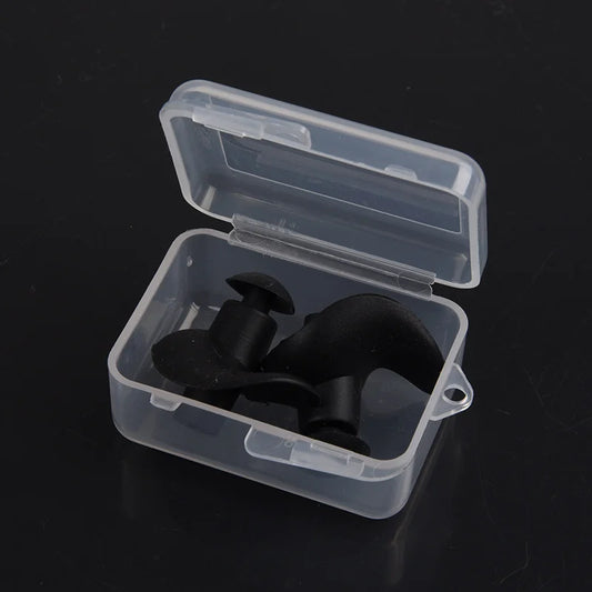 Black Waterproof Silicone Ear Plugs | Earplugs for Swimming