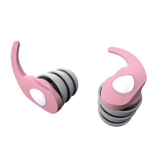 Pink 1 Pair Silicone Earplugs for Swimming