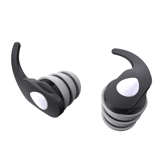 Black 1 Pair Silicone Earplugs for Swimming