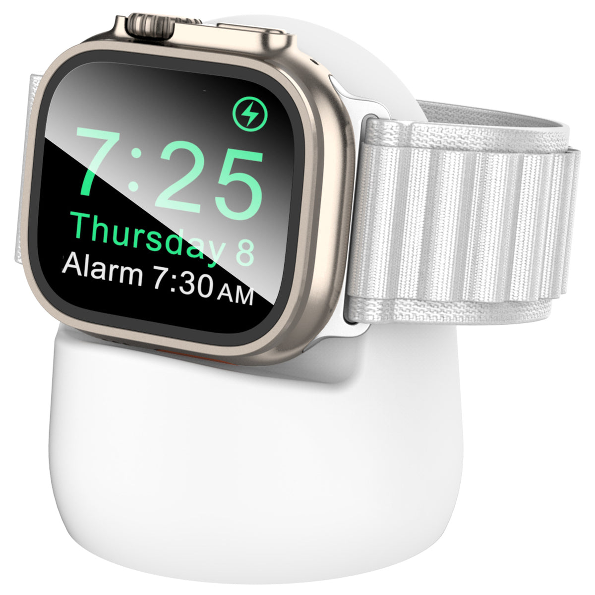 White Apple Watch Stand Apple for Apple Watch Ultra 49 mm