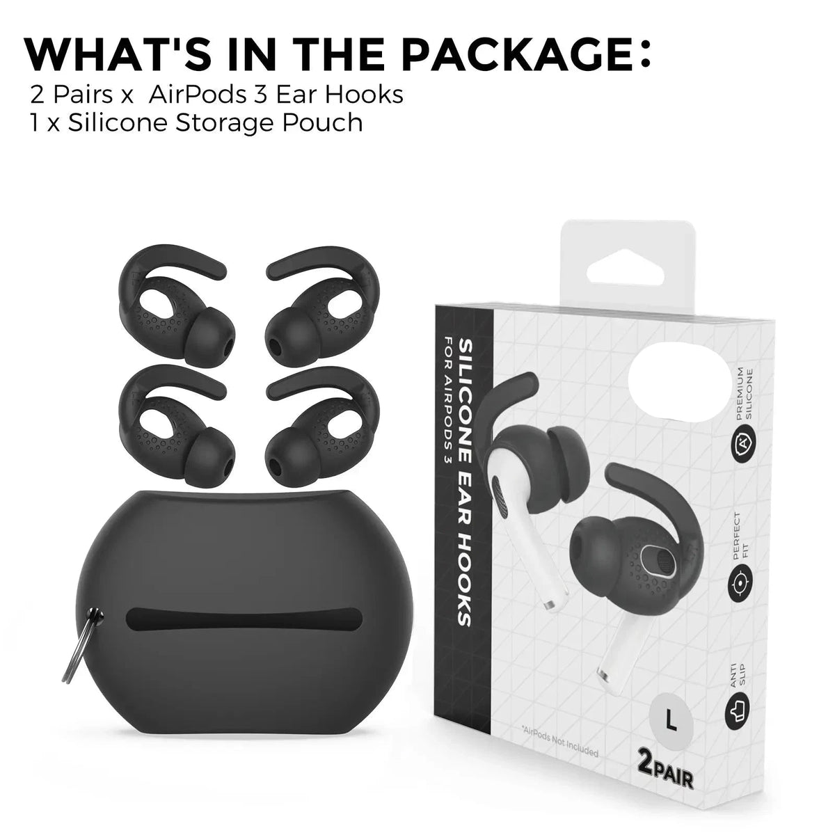 Silicone AirPod Ear Hooks Compatible with Airpods 3